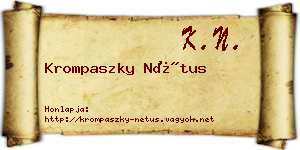 Krompaszky Nétus névjegykártya